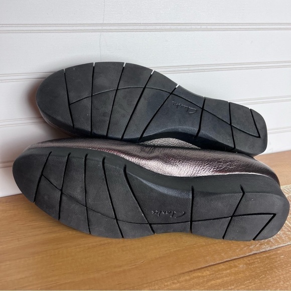 Clarks Artisan Daelyn Hill Wedge Bronze Leather Pump 9.5 - Picture 12 of 16